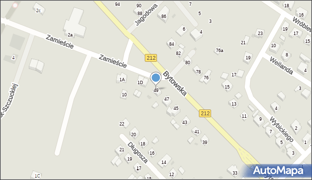 Chojnice, Bytowska, 49, mapa Chojnic