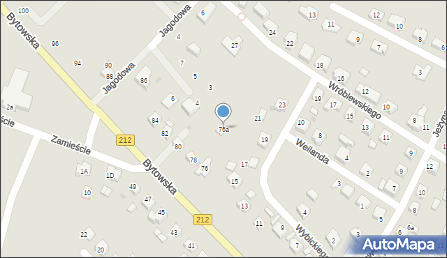 Chojnice, Bytowska, 76a, mapa Chojnic