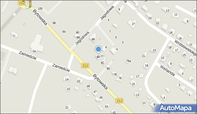 Chojnice, Bytowska, 84, mapa Chojnic
