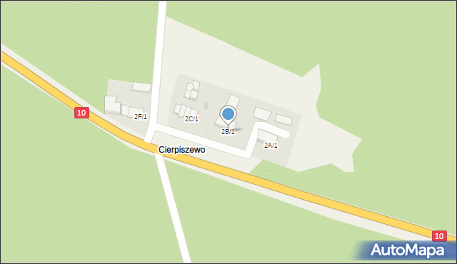 Cierpice, Bydgoska, 2B/1, mapa Cierpice