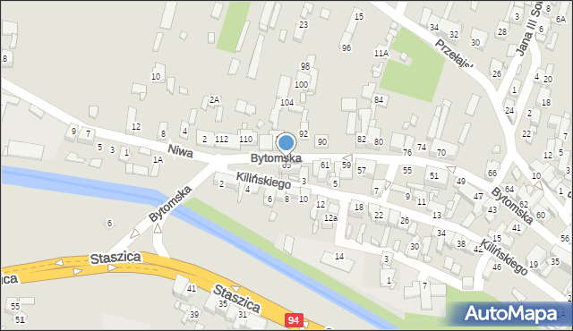 Czeladź, Bytomska, 65, mapa Czeladź