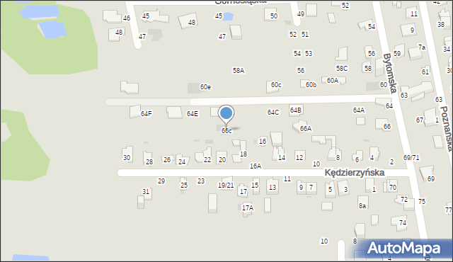 Częstochowa, Bytomska, 66c, mapa Częstochowy