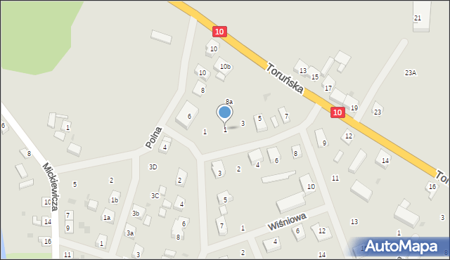 Kalisz Pomorski, Bydgoska, 1, mapa Kalisz Pomorski