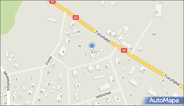 Kalisz Pomorski, Bydgoska, 5, mapa Kalisz Pomorski