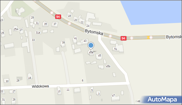 Karchowice, Bytomska, 45a, mapa Karchowice