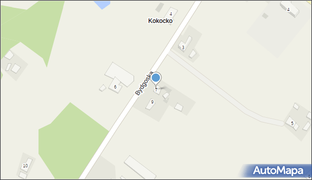 Kokocko, Bydgoska, 7, mapa Kokocko