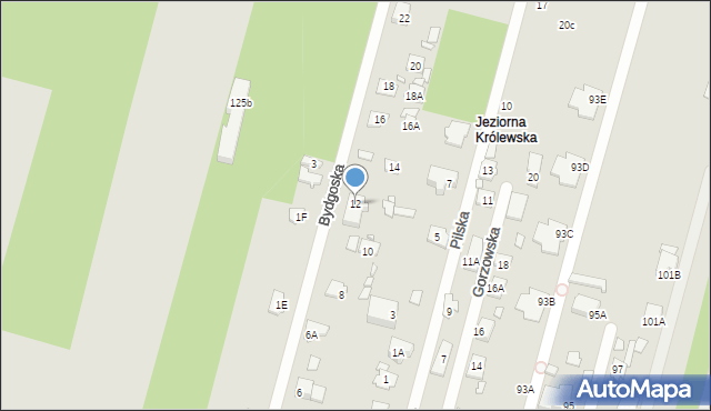 Konstancin-Jeziorna, Bydgoska, 12, mapa Konstancin-Jeziorna