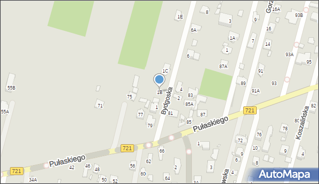 Konstancin-Jeziorna, Bydgoska, 1B, mapa Konstancin-Jeziorna