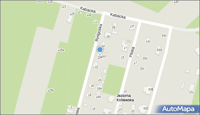 Konstancin-Jeziorna, Bydgoska, 22A, mapa Konstancin-Jeziorna