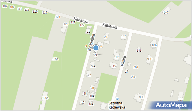 Konstancin-Jeziorna, Bydgoska, 24, mapa Konstancin-Jeziorna