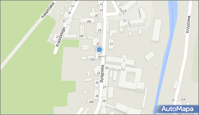 Koronowo, Bydgoska, 22, mapa Koronowo