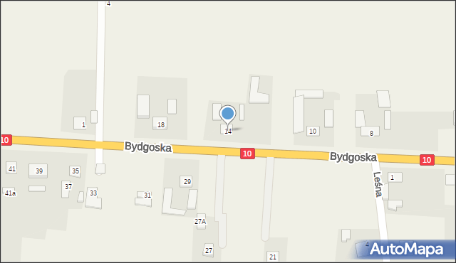 Kruszyn, Bydgoska, 14, mapa Kruszyn
