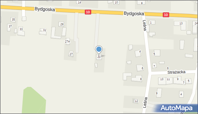 Kruszyn, Bydgoska, 21, mapa Kruszyn