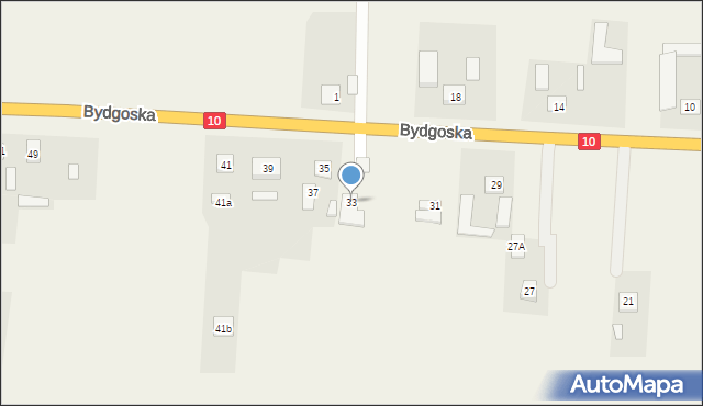 Kruszyn, Bydgoska, 33, mapa Kruszyn