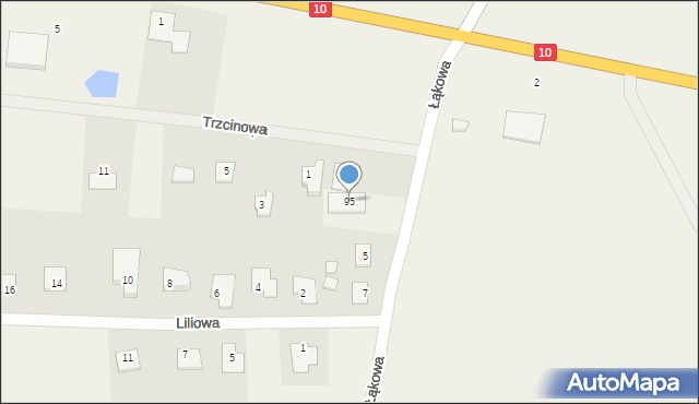 Kruszyn, Bydgoska, 95, mapa Kruszyn