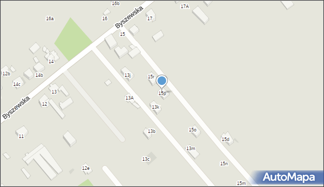 Łódź, Byszewska, 15p, mapa Łodzi