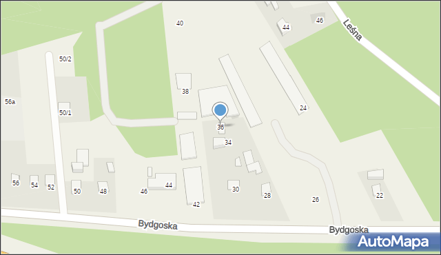 Mała Nieszawka, Bydgoska, 36, mapa Mała Nieszawka