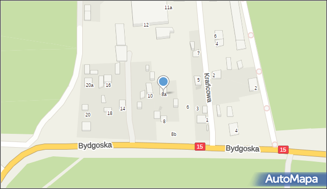 Mała Nieszawka, Bydgoska, 8a, mapa Mała Nieszawka