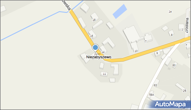 Niezabyszewo, Bytowska, 13, mapa Niezabyszewo