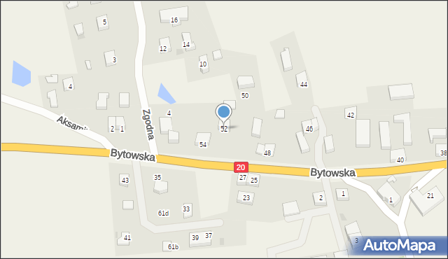 Niezabyszewo, Bytowska, 52, mapa Niezabyszewo