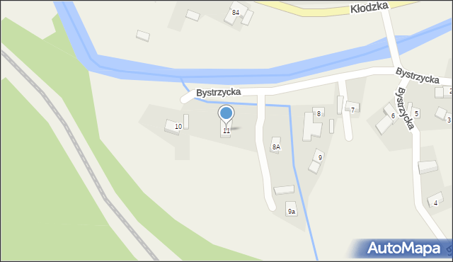 Ołdrzychowice Kłodzkie, Bystrzycka, 11, mapa Ołdrzychowice Kłodzkie