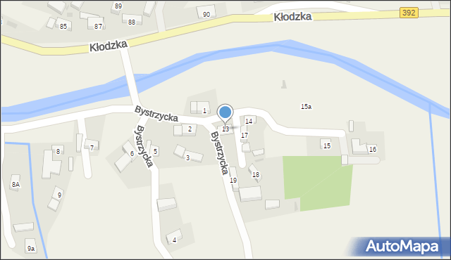 Ołdrzychowice Kłodzkie, Bystrzycka, 13, mapa Ołdrzychowice Kłodzkie