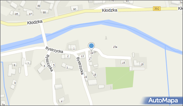 Ołdrzychowice Kłodzkie, Bystrzycka, 14, mapa Ołdrzychowice Kłodzkie