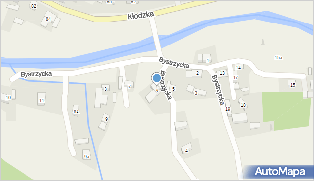 Ołdrzychowice Kłodzkie, Bystrzycka, 6, mapa Ołdrzychowice Kłodzkie