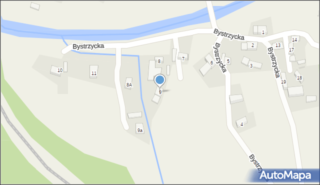 Ołdrzychowice Kłodzkie, Bystrzycka, 9, mapa Ołdrzychowice Kłodzkie