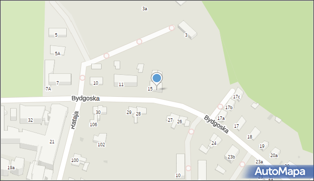 Olsztyn, Bydgoska, 16, mapa Olsztyna
