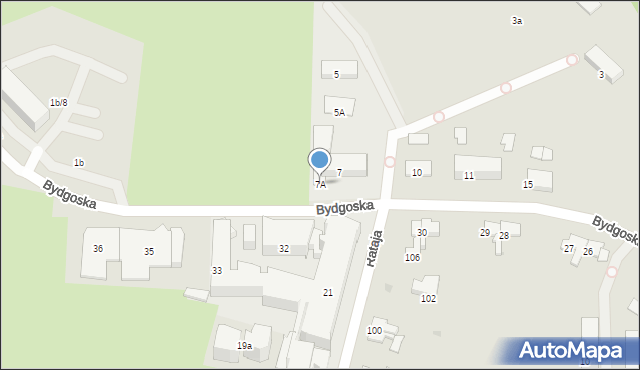 Olsztyn, Bydgoska, 7A, mapa Olsztyna