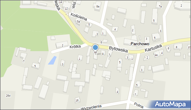 Parchowo, Bytowska, 13, mapa Parchowo