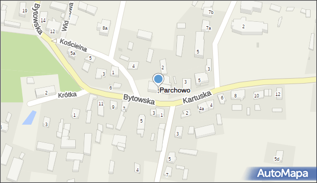 Parchowo, Bytowska, 2, mapa Parchowo