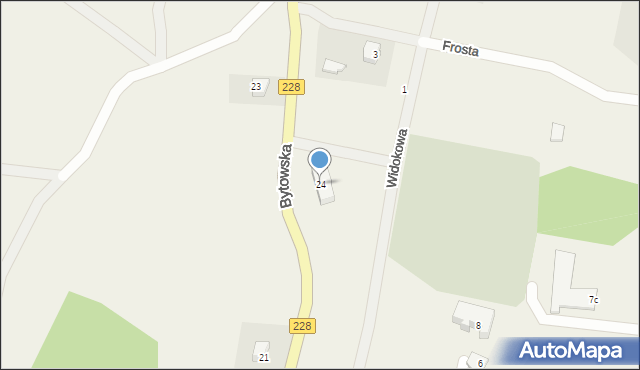 Parchowo, Bytowska, 24, mapa Parchowo