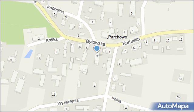 Parchowo, Bytowska, 5, mapa Parchowo