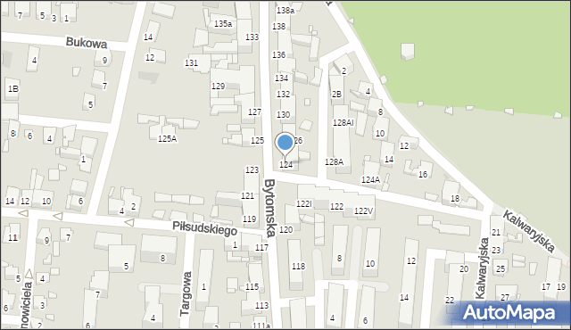 Piekary Śląskie, Bytomska, 124, mapa Piekary Śląskie