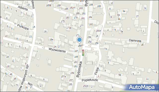 Piekary Śląskie, Bytomska, 169, mapa Piekary Śląskie