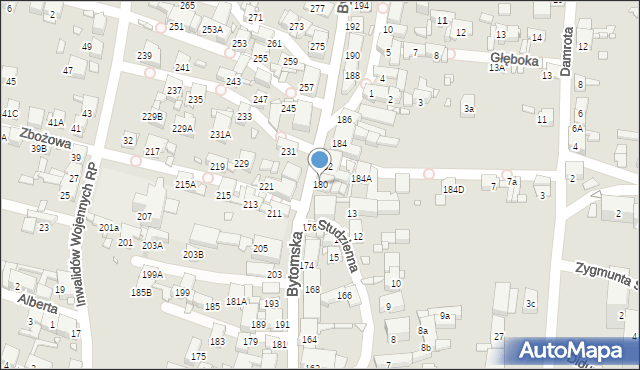 Piekary Śląskie, Bytomska, 180, mapa Piekary Śląskie