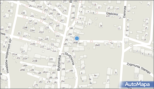 Piekary Śląskie, Bytomska, 184B, mapa Piekary Śląskie