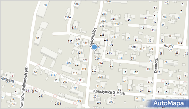 Piekary Śląskie, Bytomska, 218, mapa Piekary Śląskie