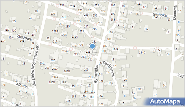 Piekary Śląskie, Bytomska, 223, mapa Piekary Śląskie