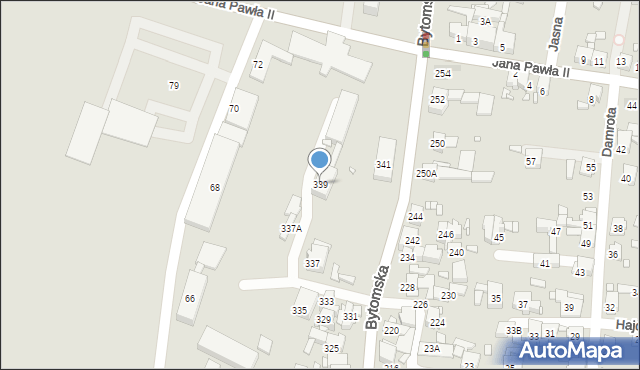 Piekary Śląskie, Bytomska, 339, mapa Piekary Śląskie