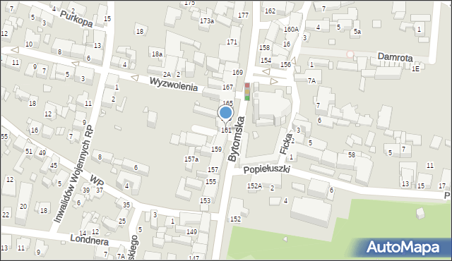 Piekary Śląskie, Bytomska, 161, mapa Piekary Śląskie