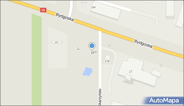 Płońsk, Bydgoska, 19, mapa Płońsk