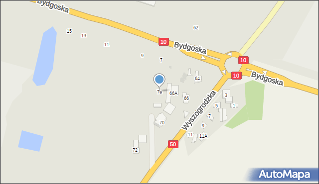 Płońsk, Bydgoska, 7a, mapa Płońsk