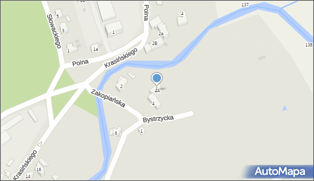 Polanica-Zdrój, Bystrzycka, 4A, mapa Polanica-Zdrój