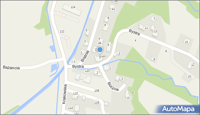 Porąbka, Bystra, 3, mapa Porąbka