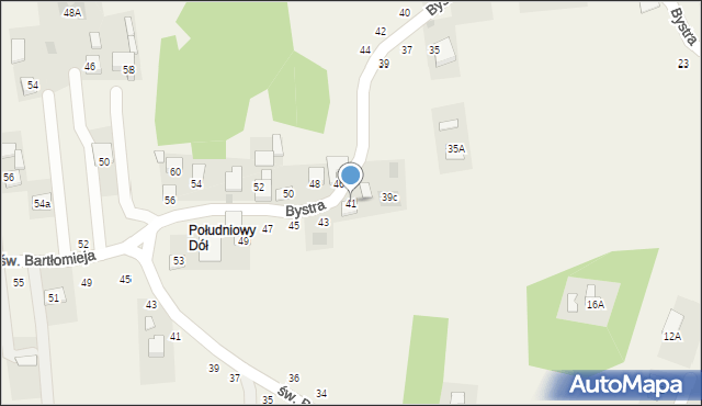 Poręba Spytkowska, Bystra, 41, mapa Poręba Spytkowska