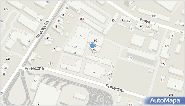 Poznań, Bystra, 7i, mapa Poznania