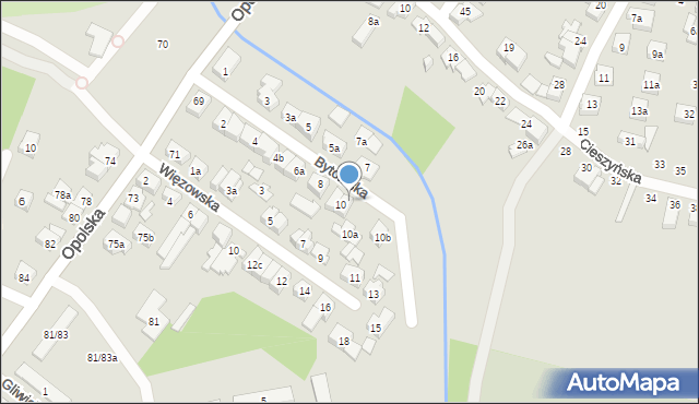 Poznań, Bytomska, 10c, mapa Poznania